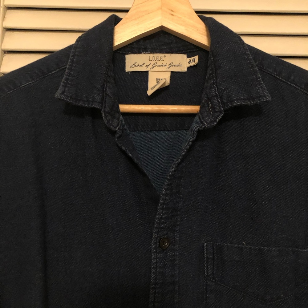 H&M denim button up